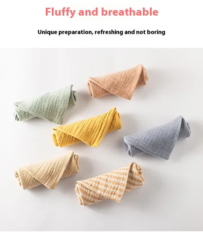 Simple Baby Gauze Cotton Four-layer Square Towel Saliva Towel Face Cloth Color Nursing