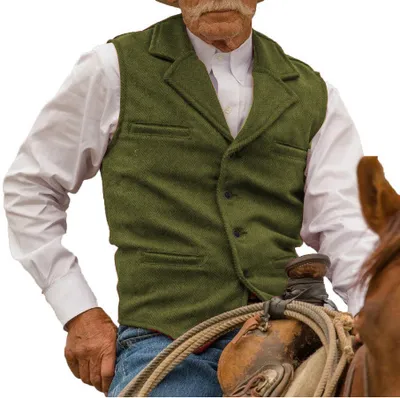 Men's Slim-fit Herringbone Vest Casual Business Suit Vest