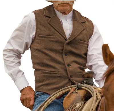 Men's Slim-fit Herringbone Vest Casual Business Suit Vest