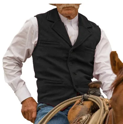 Men's Slim-fit Herringbone Vest Casual Business Suit Vest