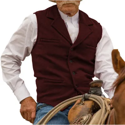 Men's Slim-fit Herringbone Vest Casual Business Suit Vest