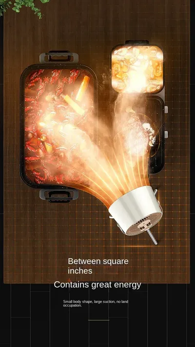 New Portable Desktop Exhaust Fan Small Kitchen Hood Extractor Barbecue USB Charging Desktop Range Hoods Mini Suction Cooker Hood Kitchen Gadgets