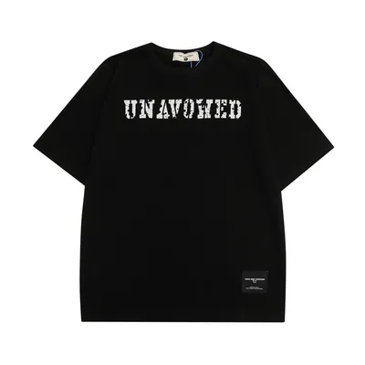 Fashion English Letter Short Sleeve T-shirt Men