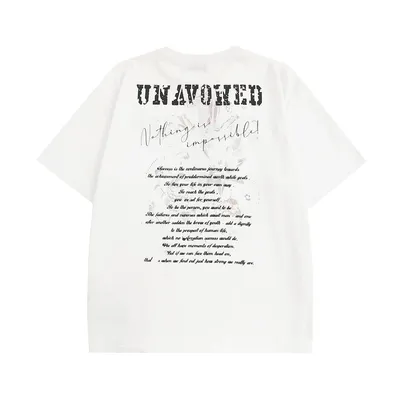 Fashion English Letter Short Sleeve T-shirt Men