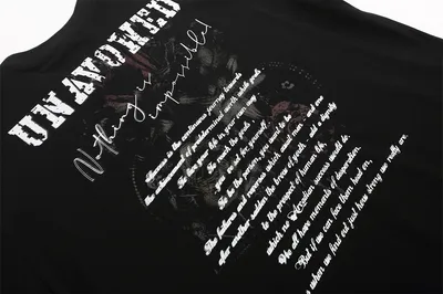 Fashion English Letter Short Sleeve T-shirt Men