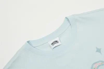 Bow Embroidered Short-sleeved T-shirt For Men And Women