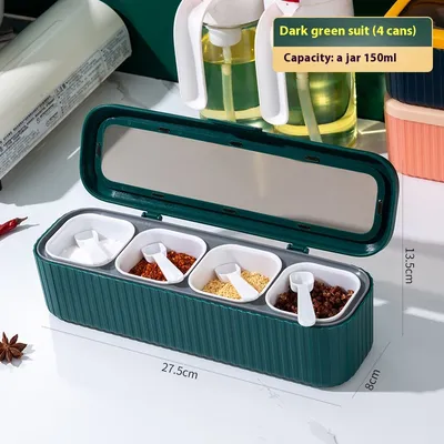 Household Separated Four-in-one Seasoning Sealing Set Household Moisture-proof With Lid Kitchen Spice Box