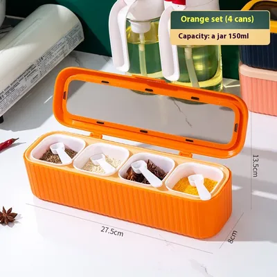 Household Separated Four-in-one Seasoning Sealing Set Household Moisture-proof With Lid Kitchen Spice Box