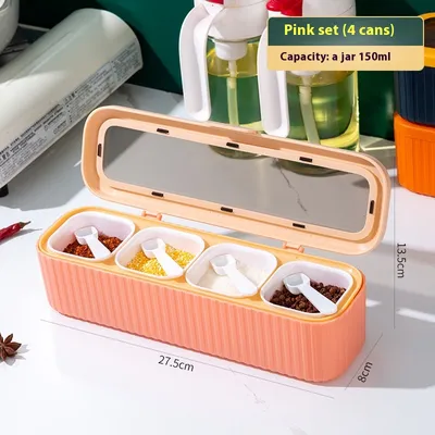 Household Separated Four-in-one Seasoning Sealing Set Household Moisture-proof With Lid Kitchen Spice Box
