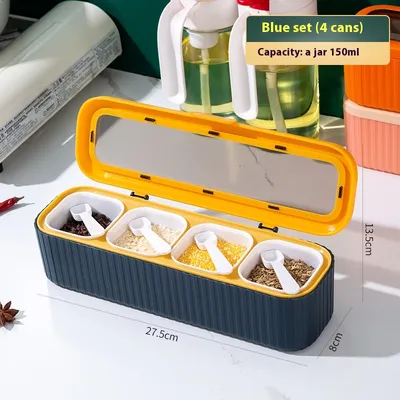 Household Separated Four-in-one Seasoning Sealing Set Household Moisture-proof With Lid Kitchen Spice Box
