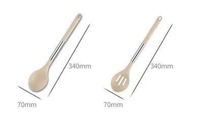 Heat Resistant Non-stick Pot Spoon Spatula Cooking Kitchen Tool Set
