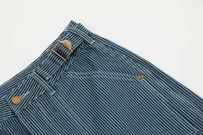 Fashion Vertical Stripe Overalls Men