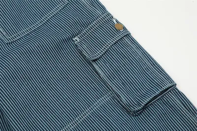Fashion Vertical Stripe Overalls Men