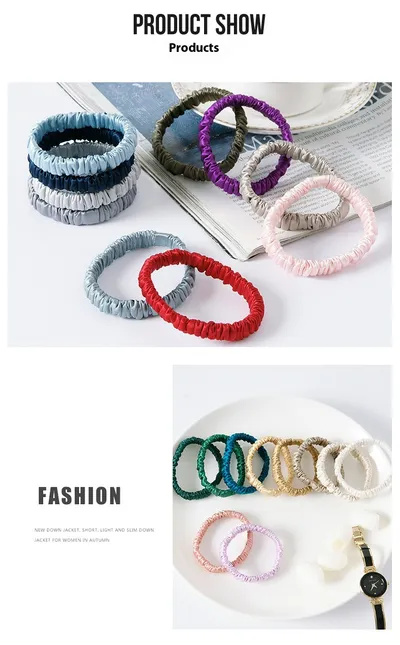 Silk Fine Hair Band Multicolor Does Not Hurt Hair Elastic Hair Band