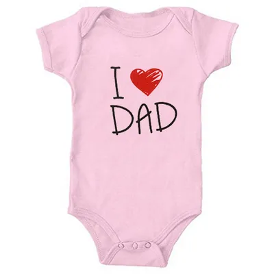 I Love Dad English Letter Jumpsuit Baby Romper