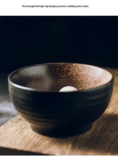 High Foot Noodle Bowl Creative Ceramic Bowl Tableware