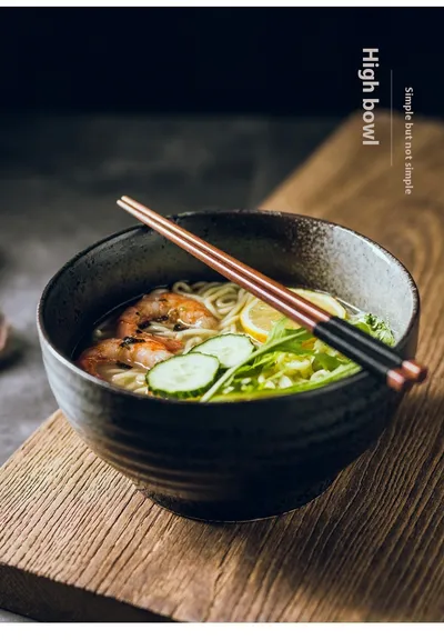 High Foot Noodle Bowl Creative Ceramic Bowl Tableware