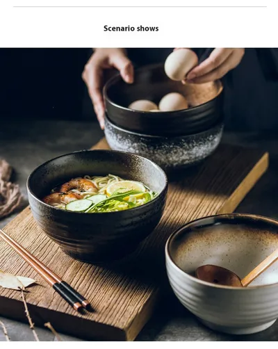 High Foot Noodle Bowl Creative Ceramic Bowl Tableware