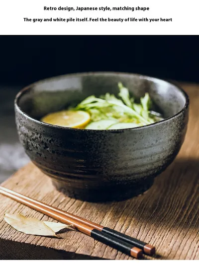 High Foot Noodle Bowl Creative Ceramic Bowl Tableware