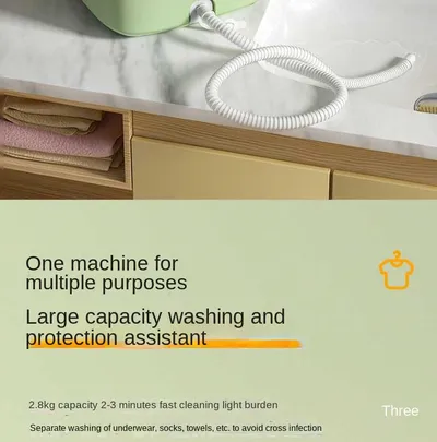 Mini Foldable Washing Machine Portable Mini Socks Underwear Panties Washing Machine Big Capacity 3 Models With Spinning Dry Gadgets