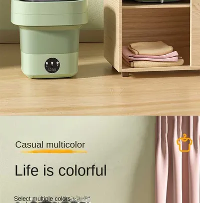 Mini Foldable Washing Machine Portable Mini Socks Underwear Panties Washing Machine Big Capacity 3 Models With Spinning Dry Gadgets