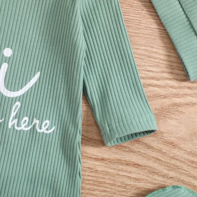 Baby Romper Hat Anti-grasping Gloves Three-piece Set