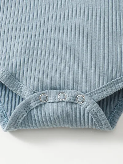 Baby Boy Cotton Hollow Striped Polo Shirt Trousers Suit