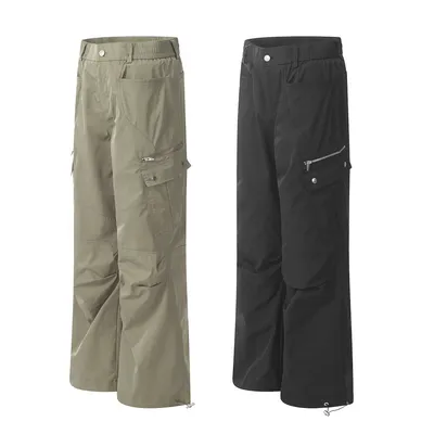 Fashion Zipper Workwear Casual Pants Men