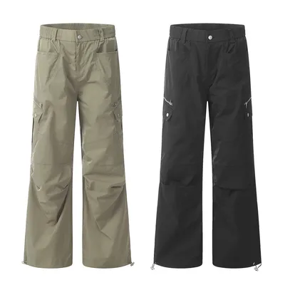 Fashion Zipper Workwear Casual Pants Men
