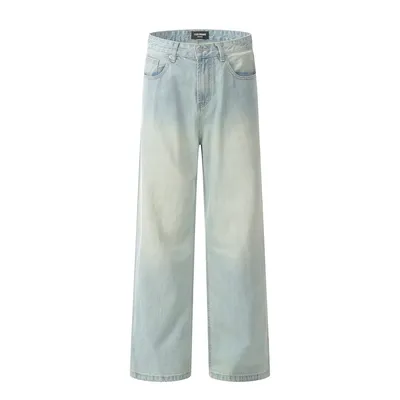 American Retro Wash Light-colored Jeans Men