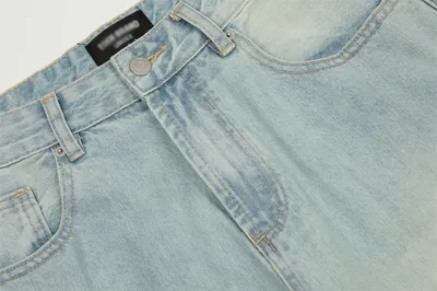 American Retro Wash Light-colored Jeans Men