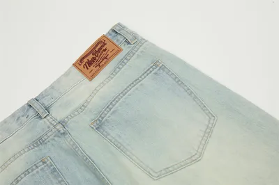 American Retro Wash Light-colored Jeans Men