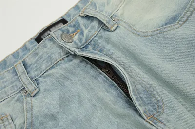 American Retro Wash Light-colored Jeans Men