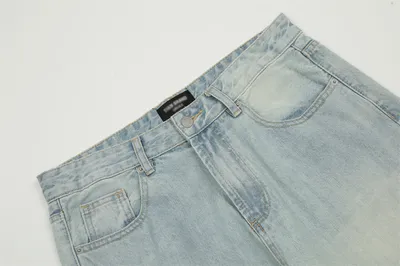 American Retro Wash Light-colored Jeans Men