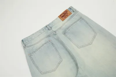 American Retro Wash Light-colored Jeans Men