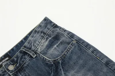 Fashion Retro Washed Worn Jeans Men