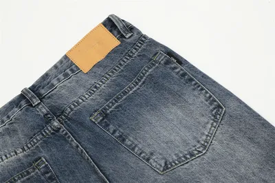 Fashion Retro Washed Worn Jeans Men