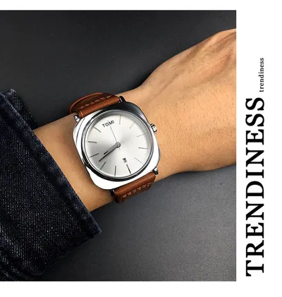 Square Calendar Business Men's Fashion Watch
