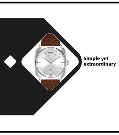 Square Calendar Business Men's Fashion Watch