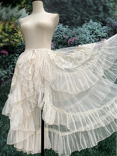 Japanese Style Long Lolita Niche Design Veil Skirt