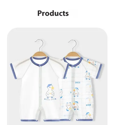 Newborn Summer Cotton Clothes Thin Baby Jumpsuit