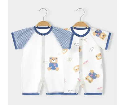 Newborn Summer Cotton Clothes Thin Baby Jumpsuit