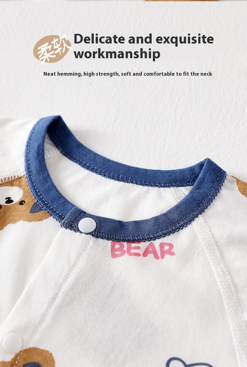 Newborn Summer Cotton Clothes Thin Baby Jumpsuit