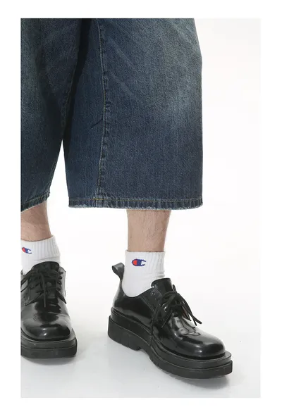 Horn Denim Cropped Pants Men