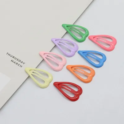 Oil Dripping Spray Paint Side Clip Bang Clip Love Children's Hair Accessories