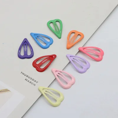 Oil Dripping Spray Paint Side Clip Bang Clip Love Children's Hair Accessories