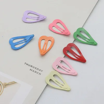 Oil Dripping Spray Paint Side Clip Bang Clip Love Children's Hair Accessories