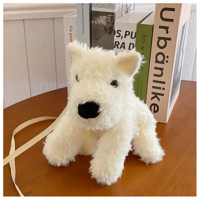 Cute Puppy Plush Bag Fashion Cartoon Shoulder Messenger Bag