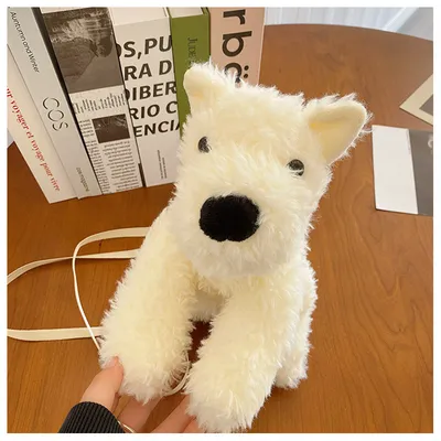 Cute Puppy Plush Bag Fashion Cartoon Shoulder Messenger Bag