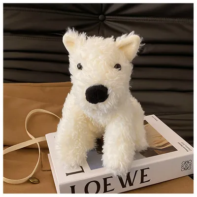 Cute Puppy Plush Bag Fashion Cartoon Shoulder Messenger Bag